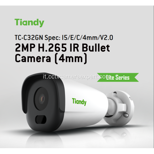 Telecamera IP TC-C32GN serie Tiandy Lite con POE